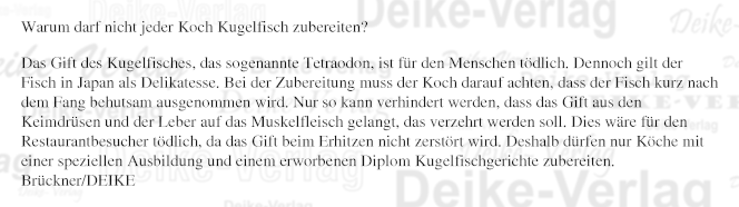 Warum darf nicht jeder Koch Kugelfisch zubereiten?