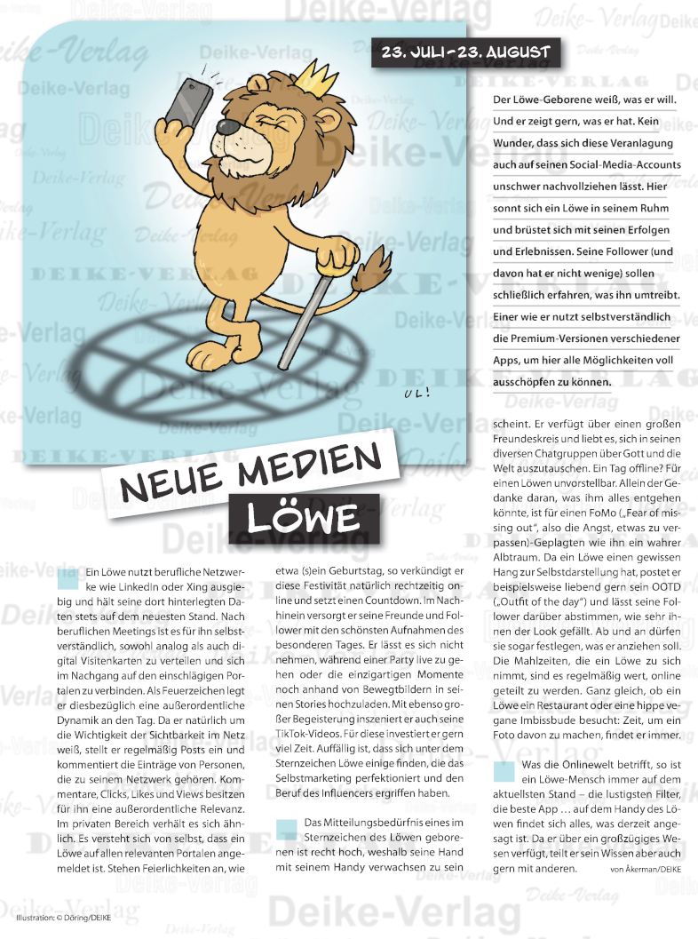 Sternzeichencharakteristiken: Löwe (Musik)