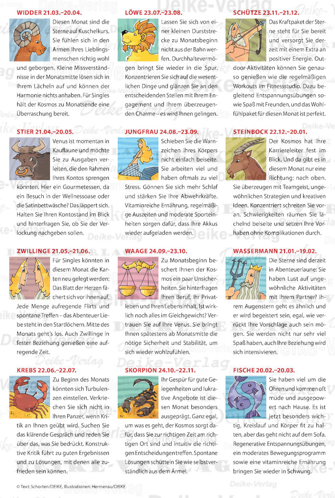 Monatshoroskop April 2025
