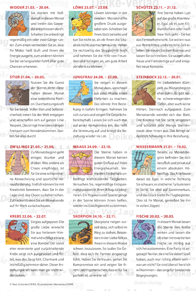 Monatshoroskop August 2026