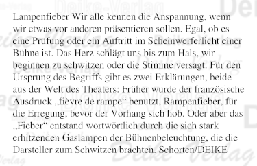 Lampenfieber