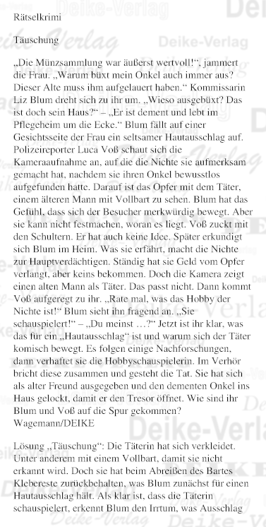 Täuschung (Liz Blum)