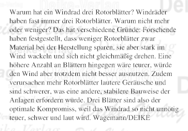 Warum hat ein Windrad drei Rotorblätter?