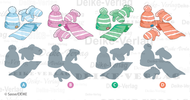 Mütze und Schal - Schattenspiel