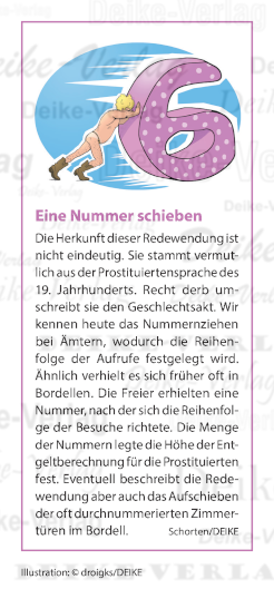 Eine Nummer schieben