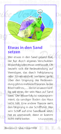 Etwas in den Sand setzen