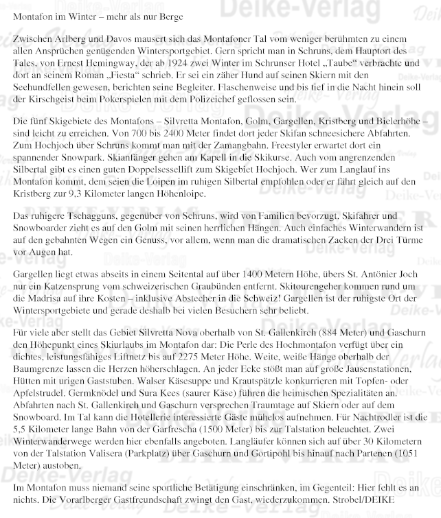 Reisebericht: Montafon