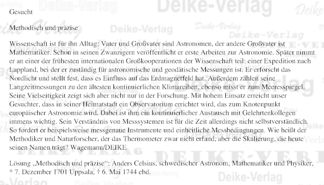 Anders Celsius - Personenrätsel KW 4826