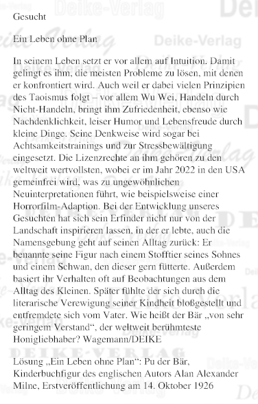 Pu der Bär - Texträtsel KW 4126