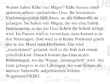 Warum haben Kühe vier Mägen?