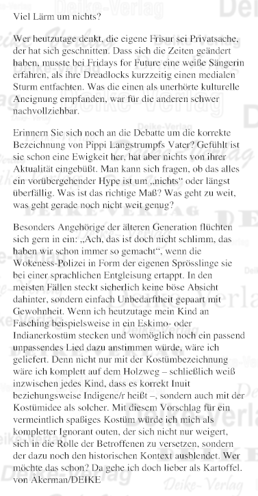 Viel Lärm um nichts?