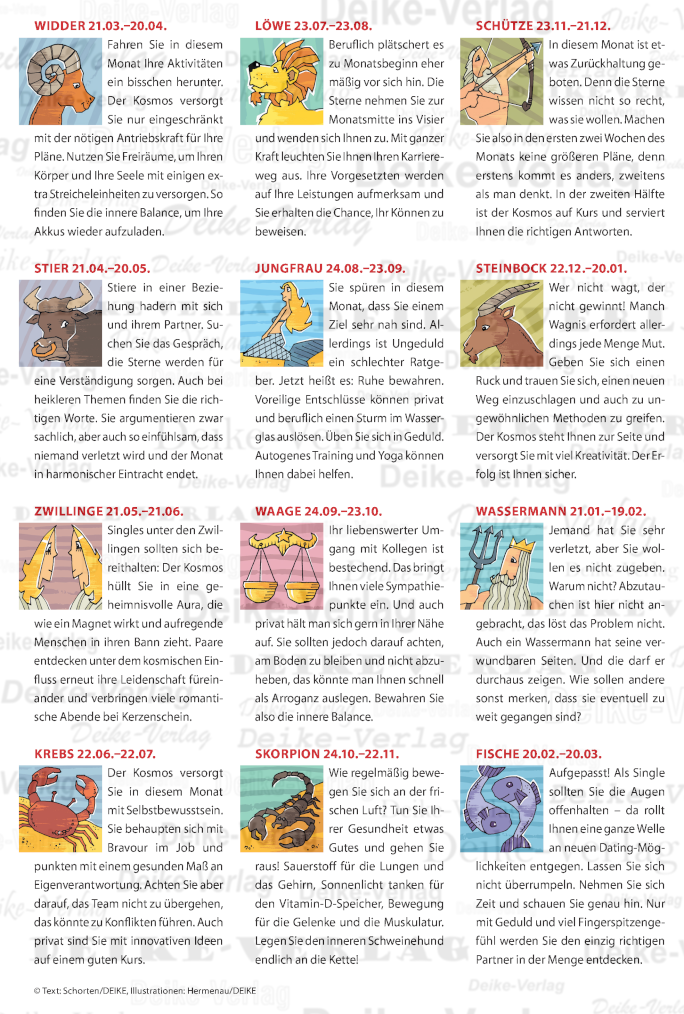 Monatshoroskop Juni 2024