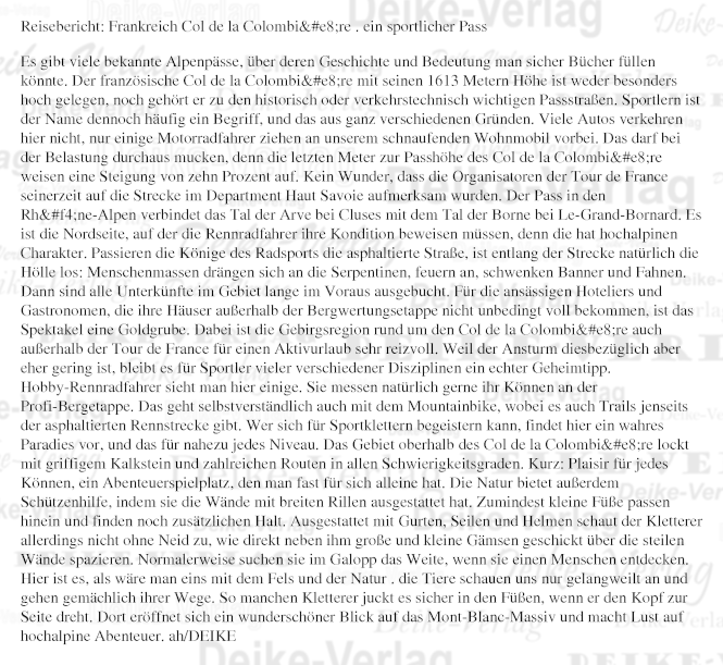 Reisebericht: Frankreich - Col de la Colombière