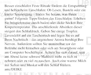 Besser Einschlafen