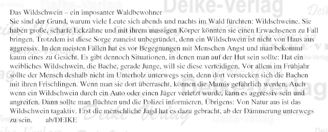 Wunderbare Tierwelt: Das Wildschwein
