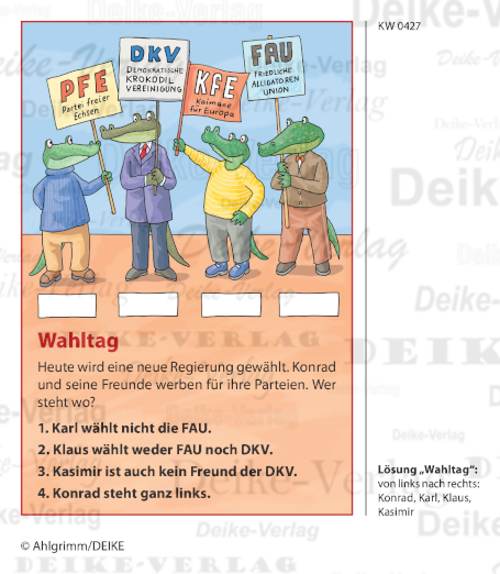 Parteien - Konrad das Krokodil KW 0427