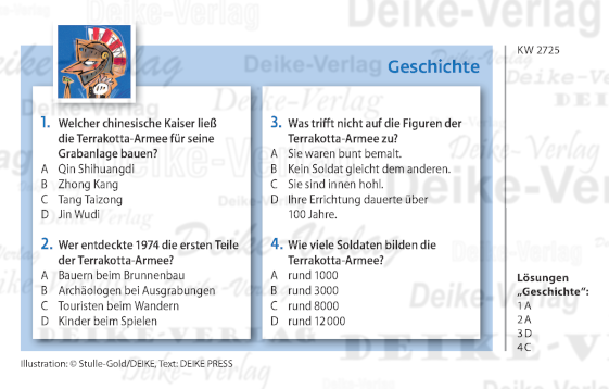 Terrakottaarmee  - Quiz KW 2725