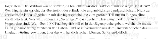 Ausdruck: Jägerlatein
