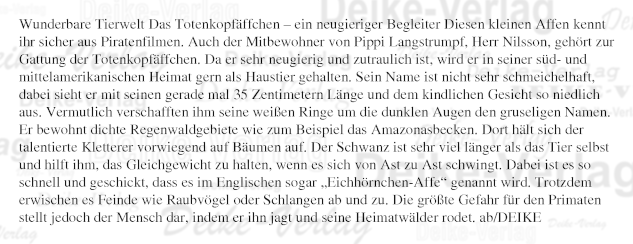Wunderbare Tierwelt: Das Totenkopfäffchen 