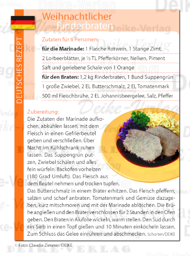 Weihnachtlicher Rinderbraten