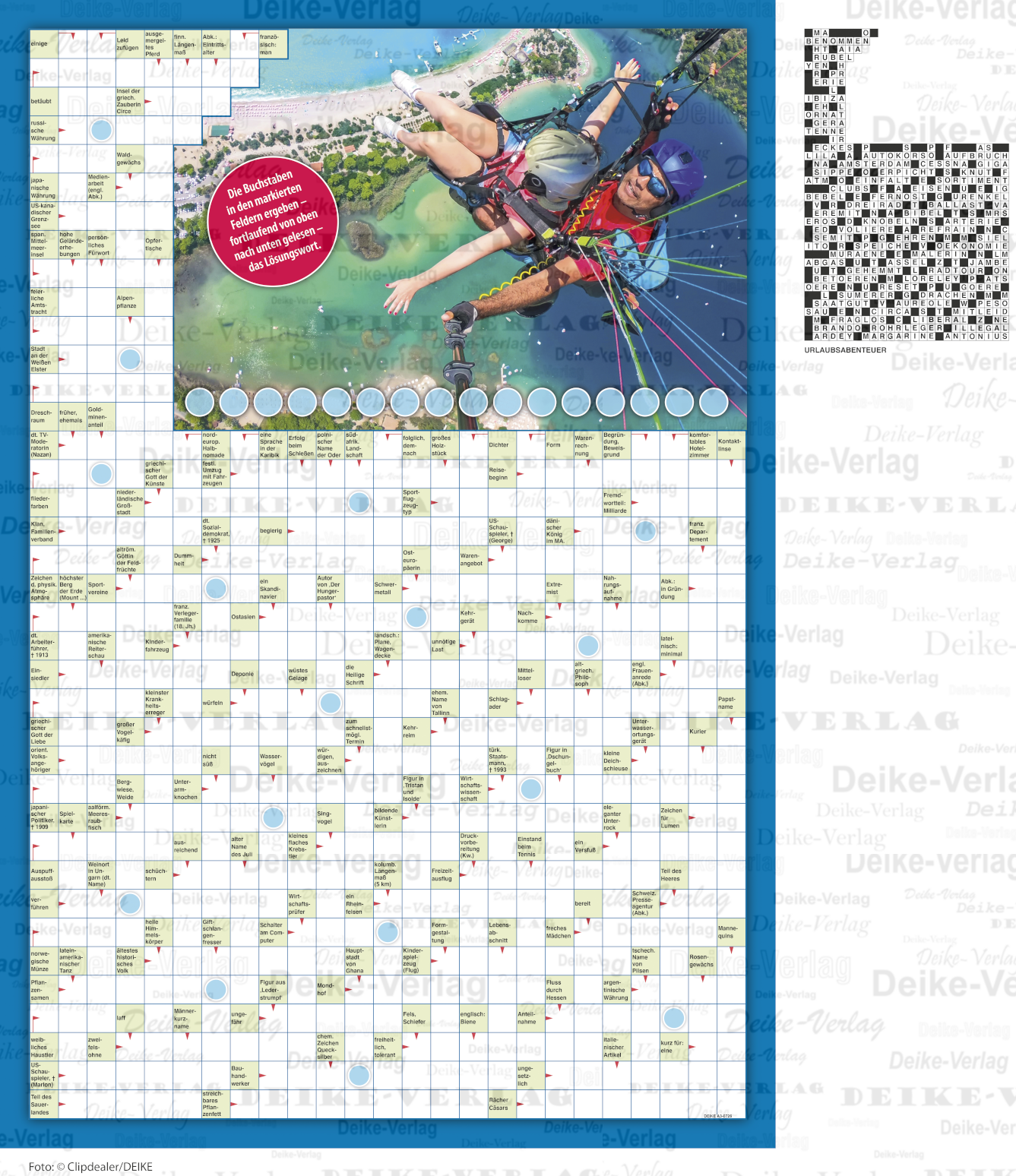 Urlaubsabenteuer (Schwedenrätsel) DIN A3