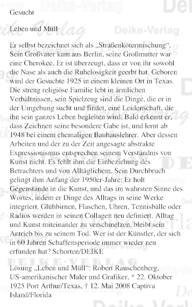 Rauschenberg - Personenrätsel KW 4325