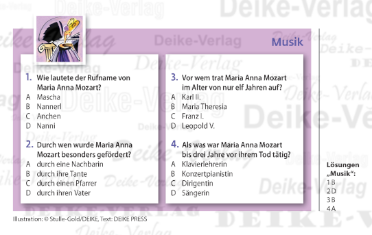 Anna Maria Mozart - Quiz