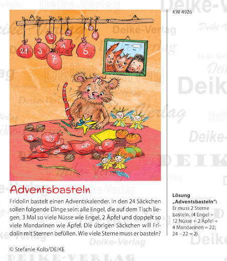 Adventsbasteln - Fridolin KW 4926