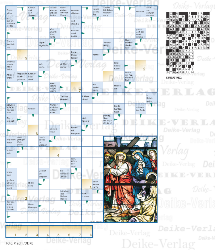 Kreuzweg (Schwedenrätsel) 1420