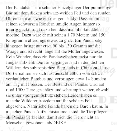 Der Pandabär – ein seltener Einzelgänger