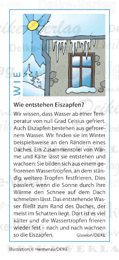 Wie entstehen Eiszapfen?
