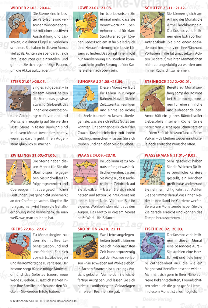 Monatshoroskop September 2024