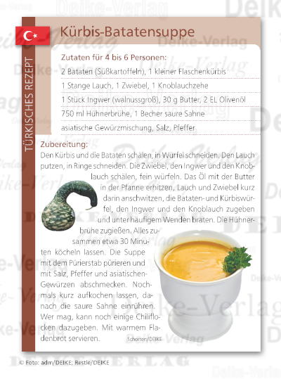 Türkisches Rezept: Kürbis Batatensuppe 
