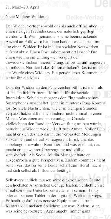 Sternzeichencharakteristiken: Widder (Musik)