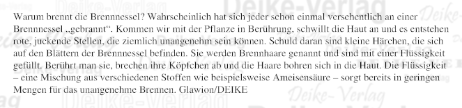 Warum brennt die Brennnessel?