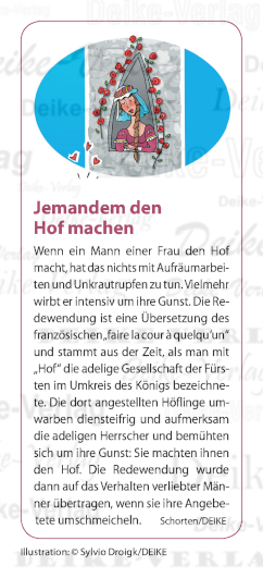 Jemandem den Hof machen