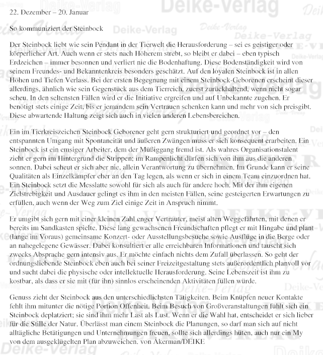 Sternzeichencharakteristiken: Der Steinbock (Kommunikation)