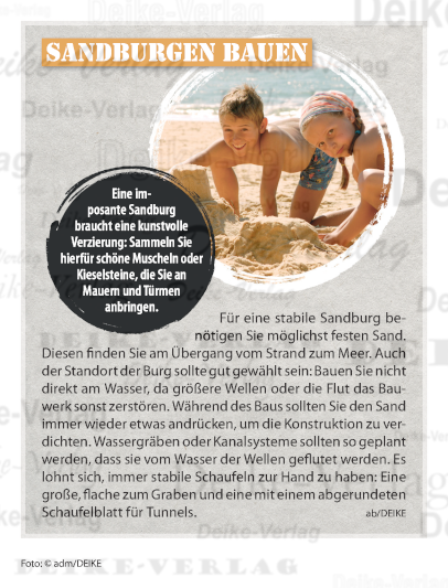Sandburg bauen