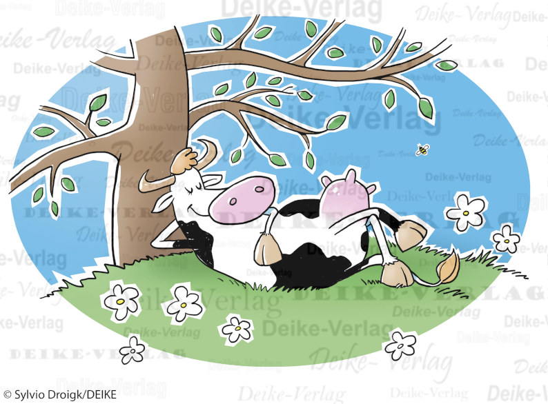 Kuh im Frühling