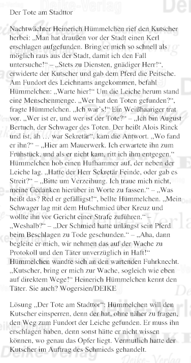 Der Tote am Stadttor (Heinerich Hümmelchen)