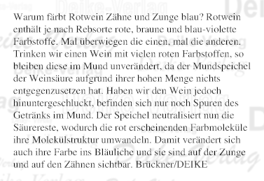 Warum färbt Rotwein Zähne und Zunge blau?
