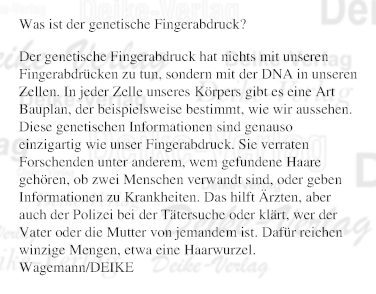 Was ist der genetischer Fingerabdruck?