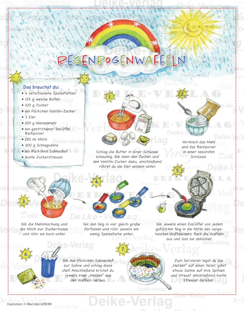 Regenbogenwaffeln