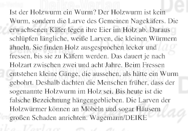 Ist der Holzwurm wirklich ein Wurm?
