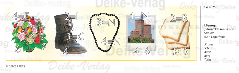 Stress? Ich kenne kein Strass! - Rebus KW 4326