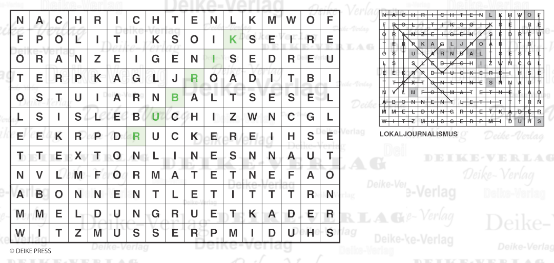 Zeitung - Buchstabensalate