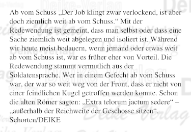 Ab vom Schuss