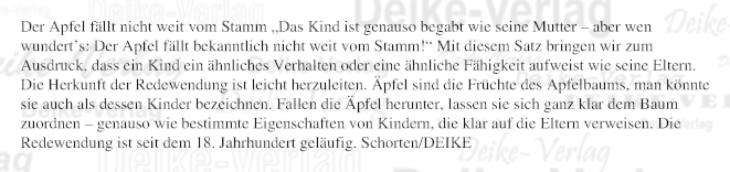 Der Apfel fällt nicht weit vom Stamm