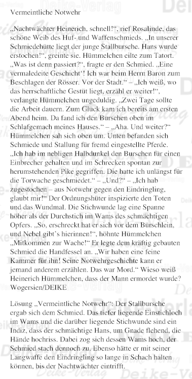 Vermeintliche Notwehr