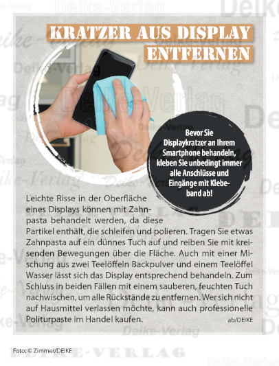 Kratzer aus Display entfernen